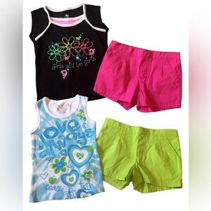 Girl’s 2T Summer LOT Tank Tshirt Shorts Okie Dokie Arizona